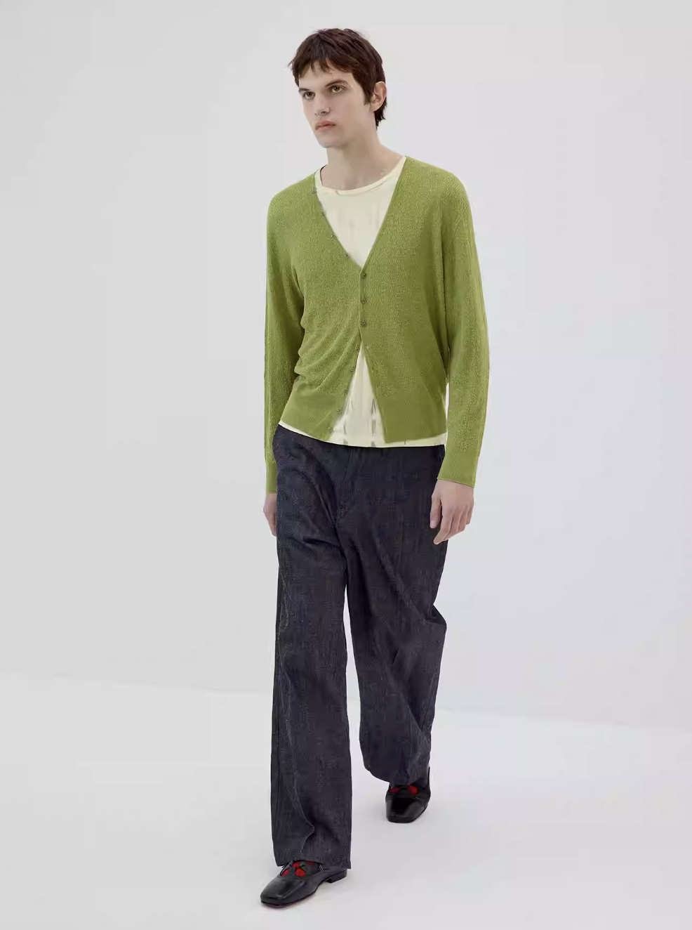 Vanguardia Triple Waistline Paneling Sagging Cotton Sweatpants