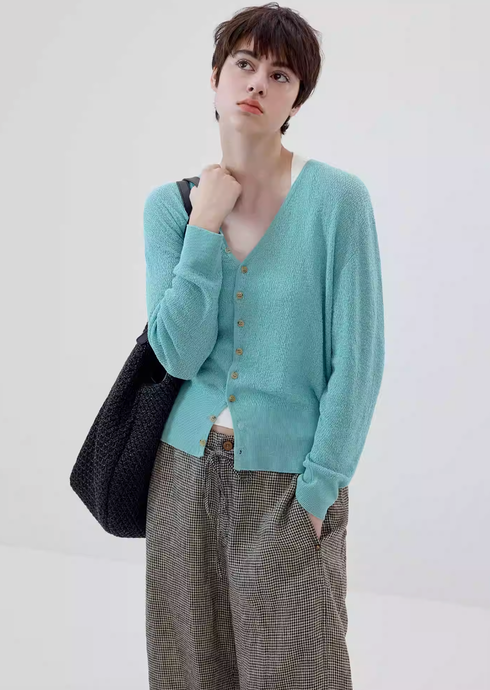 Vanguardia Triple Waistline Paneling Sagging Cotton Sweatpants