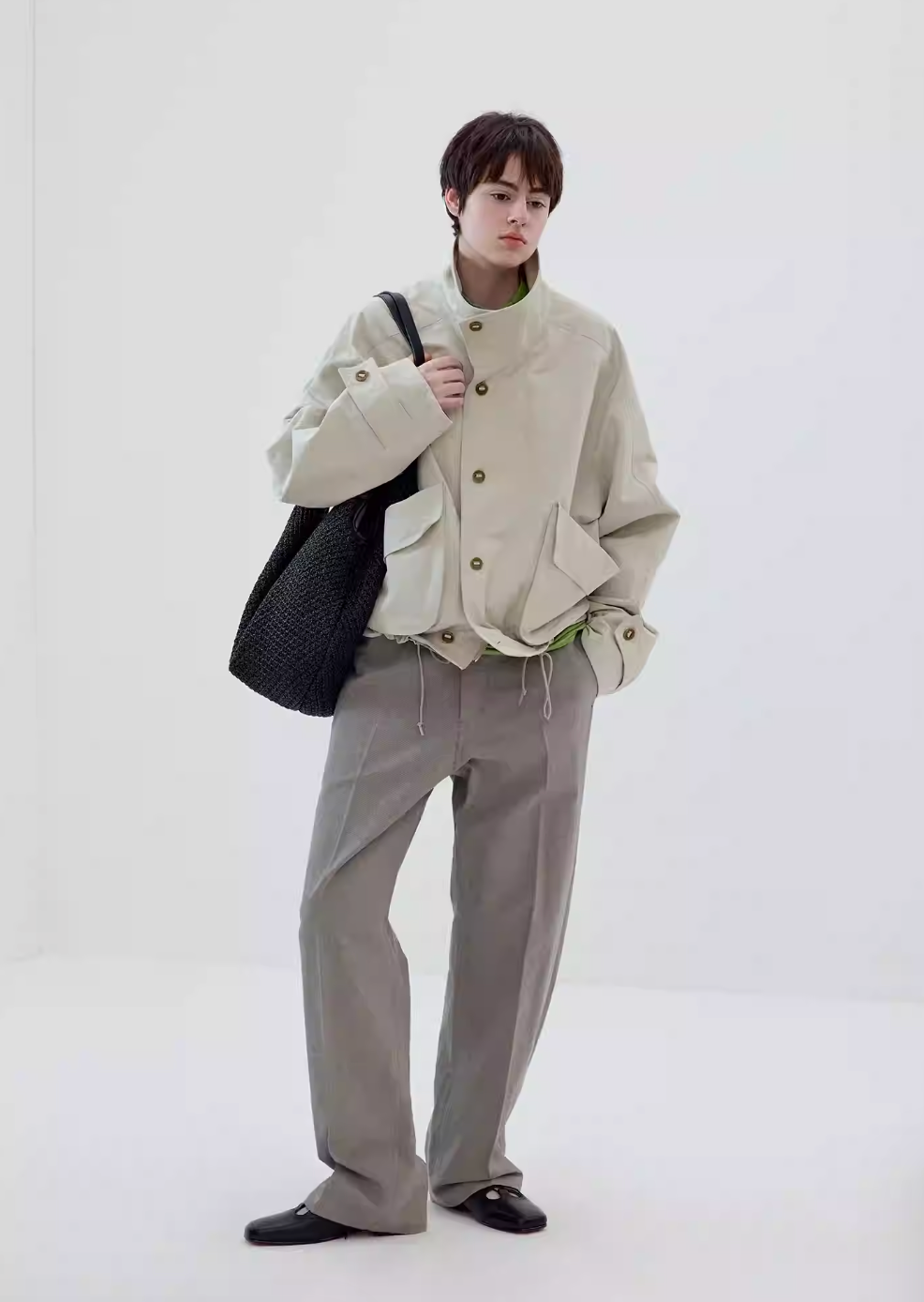 Simple Project High-Neck Jacket