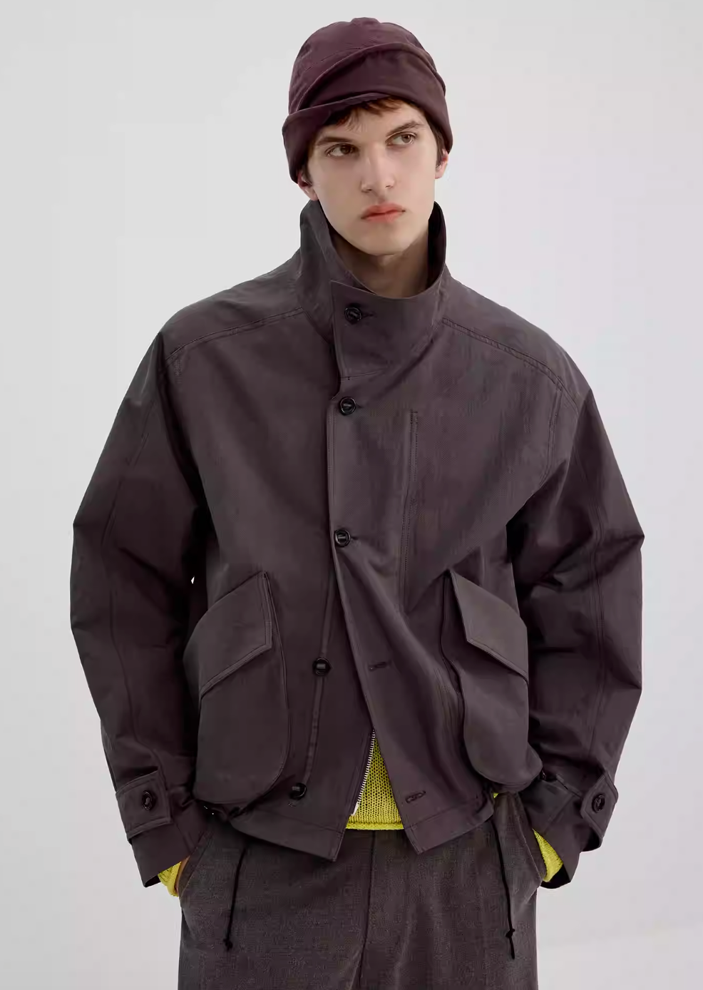 Simple Project High-Neck Jacket