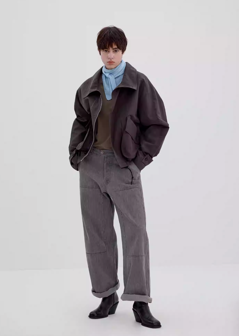 Simple Project High-Neck Jacket