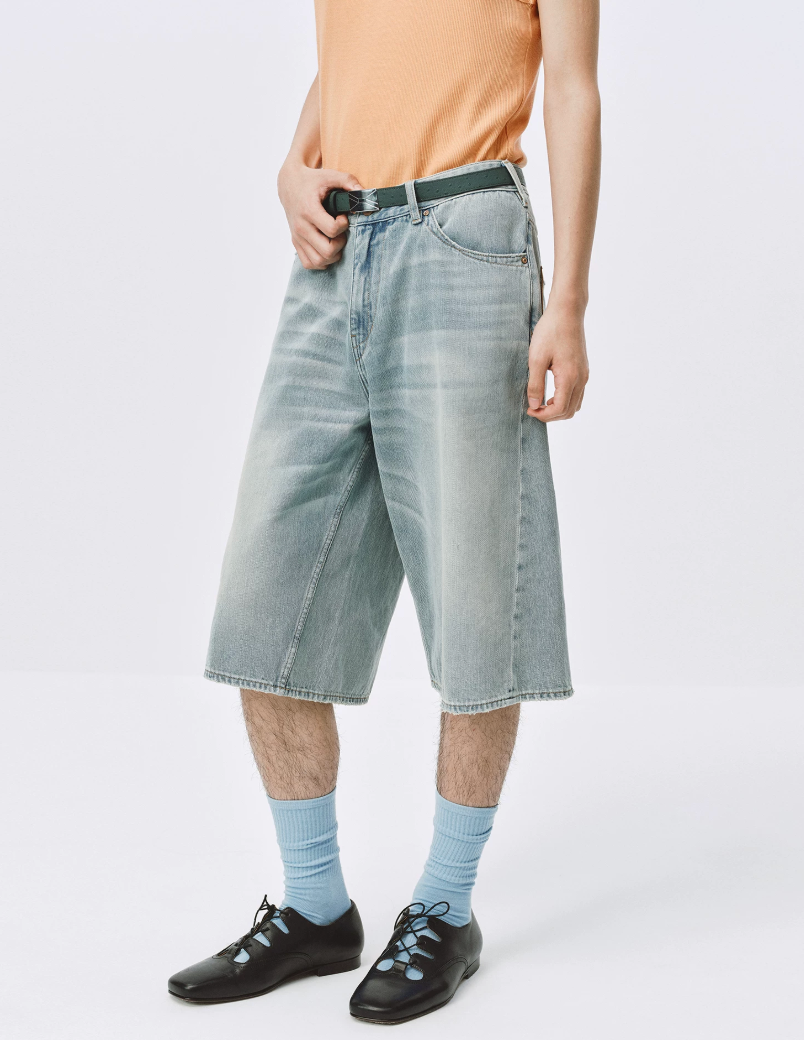 Simple Project Light blue denim shorts
