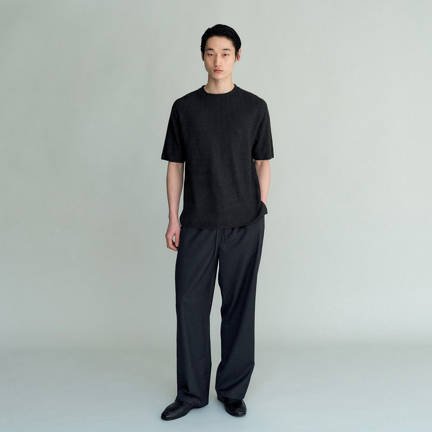 Sairenssei drape straight leg trousers