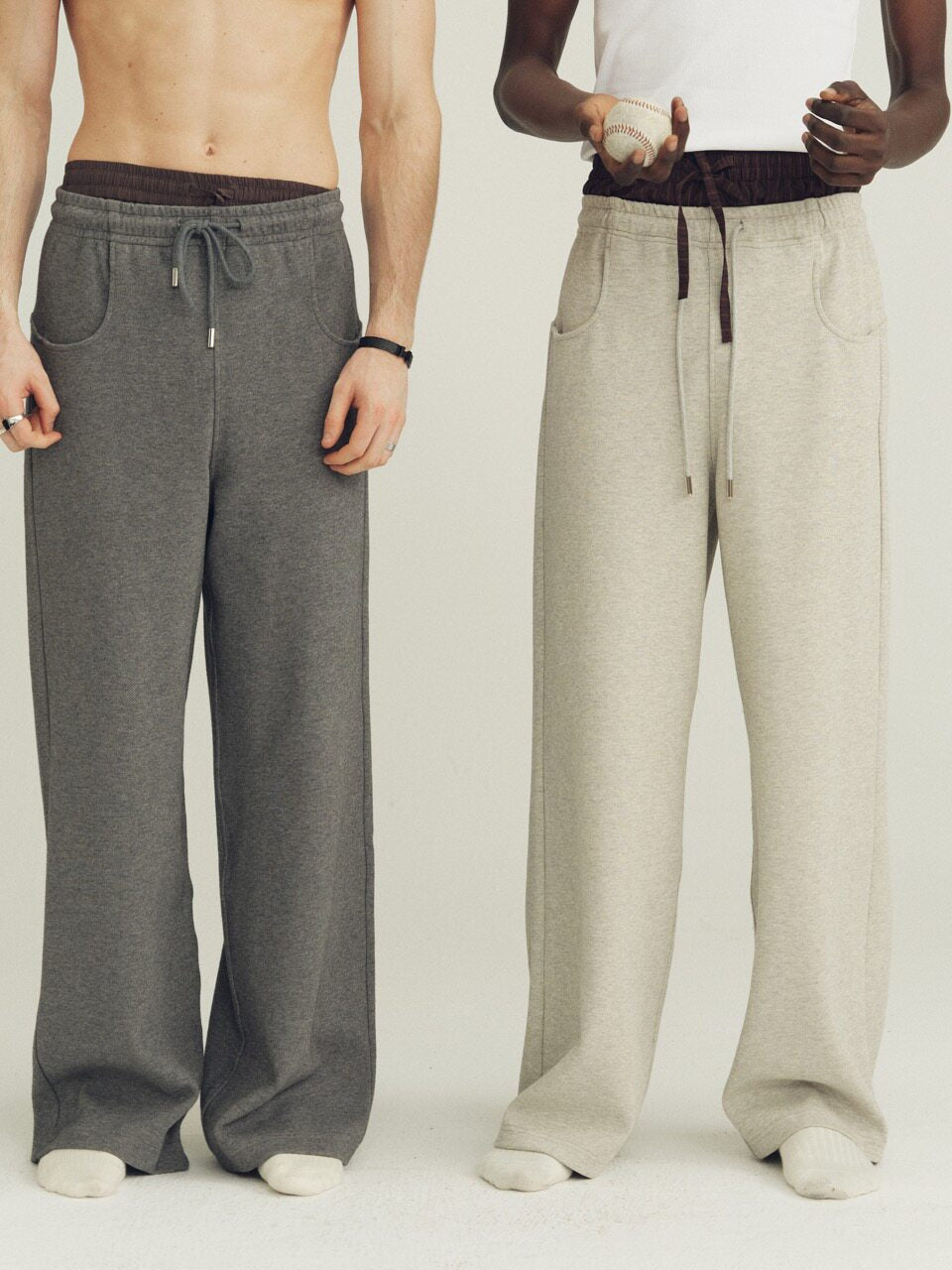 THE PROUDER Curved Pocket Cut Functional Knit Pants