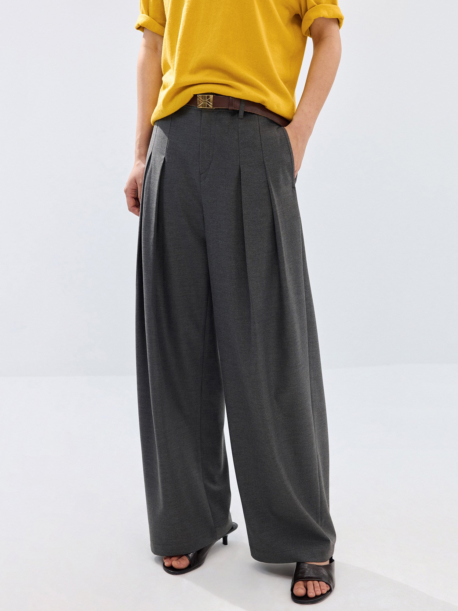 Simple Project Pleated Trousers