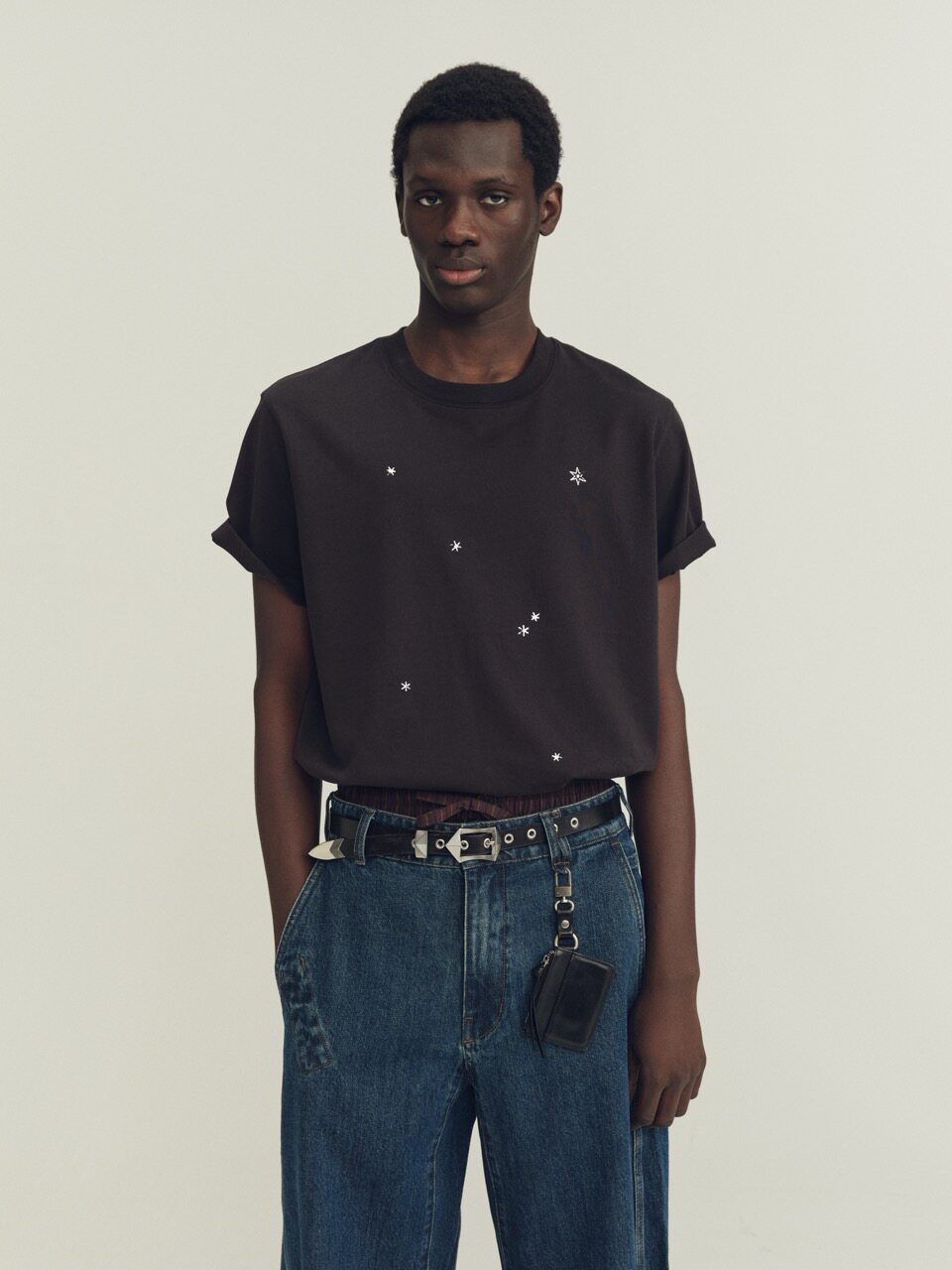THE PROUDER Enzyme Wash Distressed Printed T-Shirt