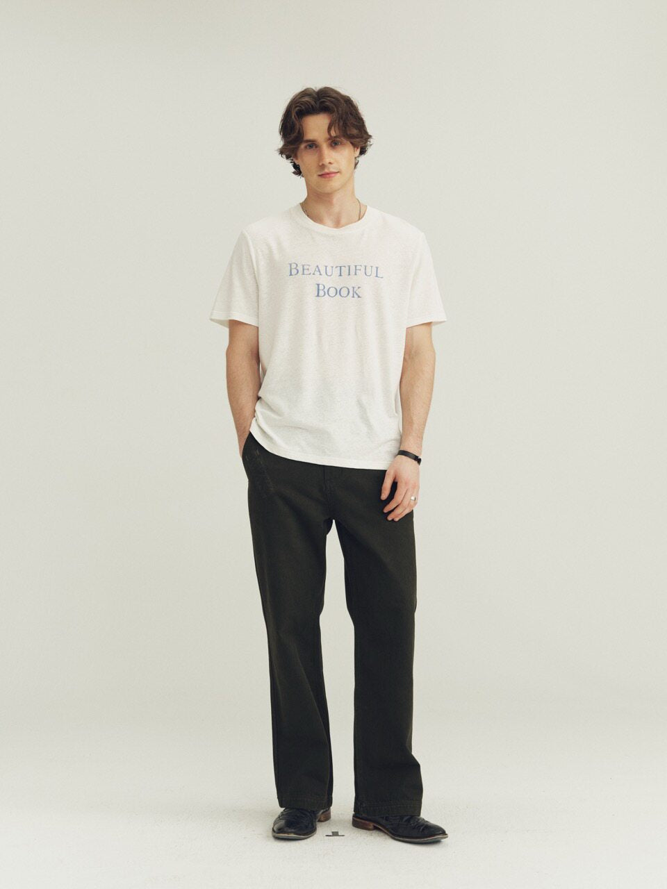 THE PROUDER Linen Cotton Bamboo Print T-Shirt