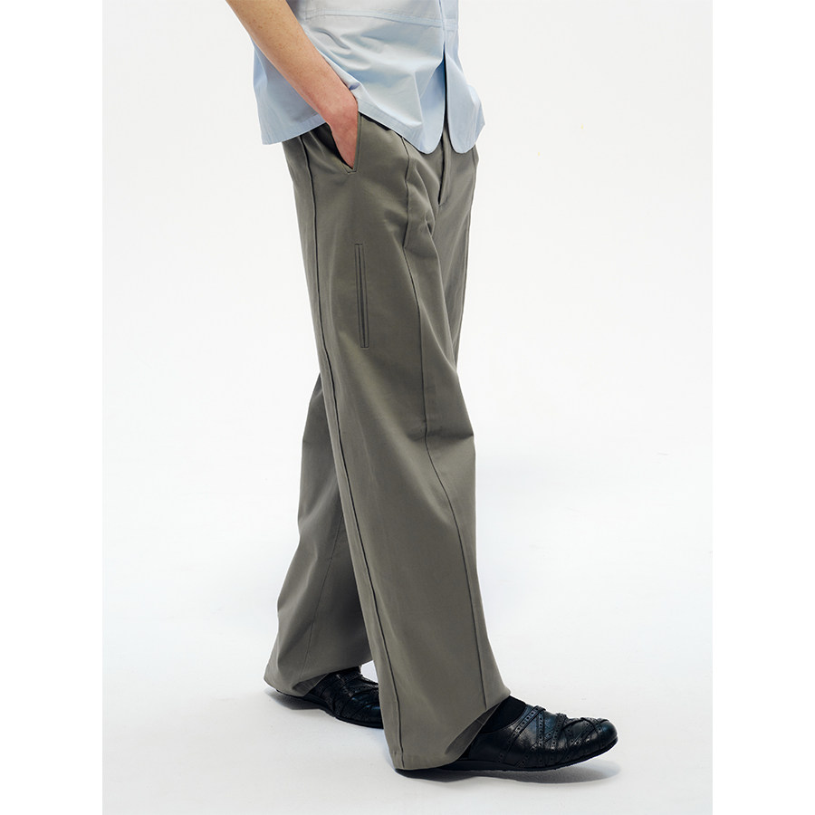Sairenssei TENCEL CURVED WIDE-LEG PANTS