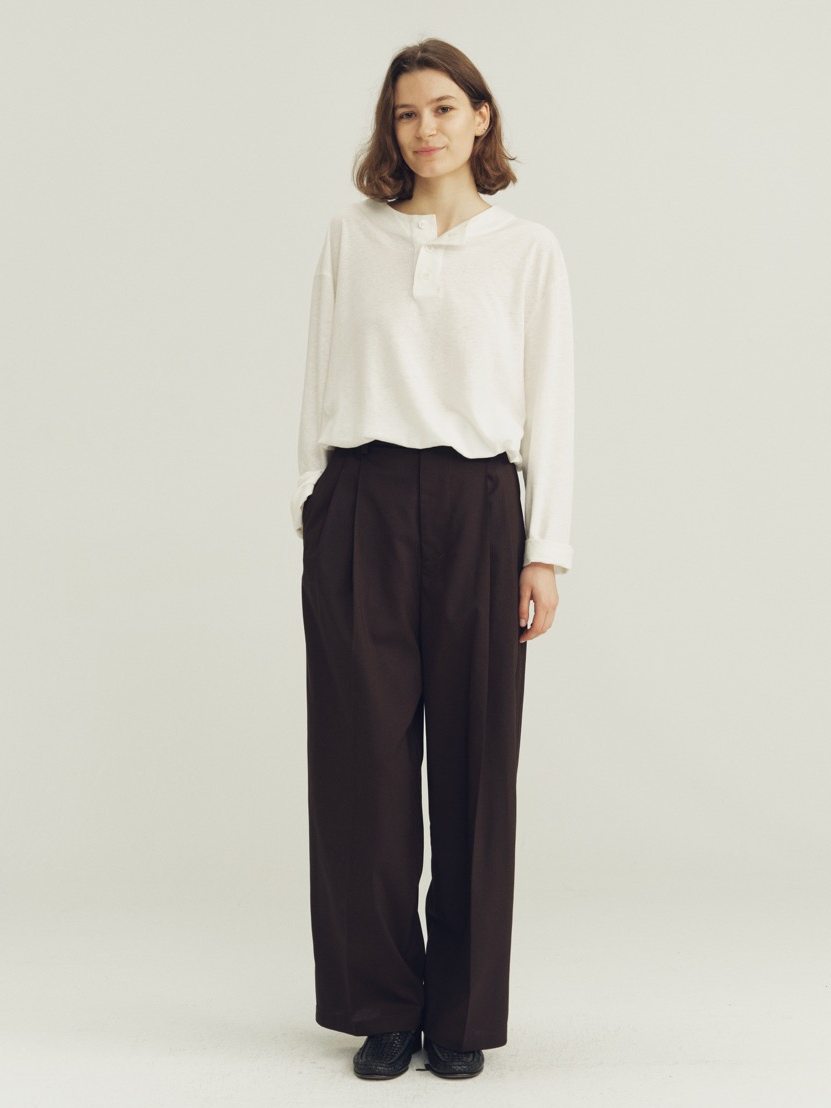 THE PROUDER classic-fit slightly loose pleated wool trousers