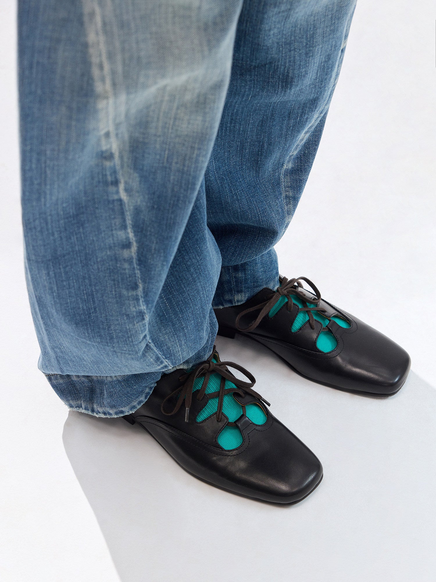 Simple Project Ballet-style Leather Shoes