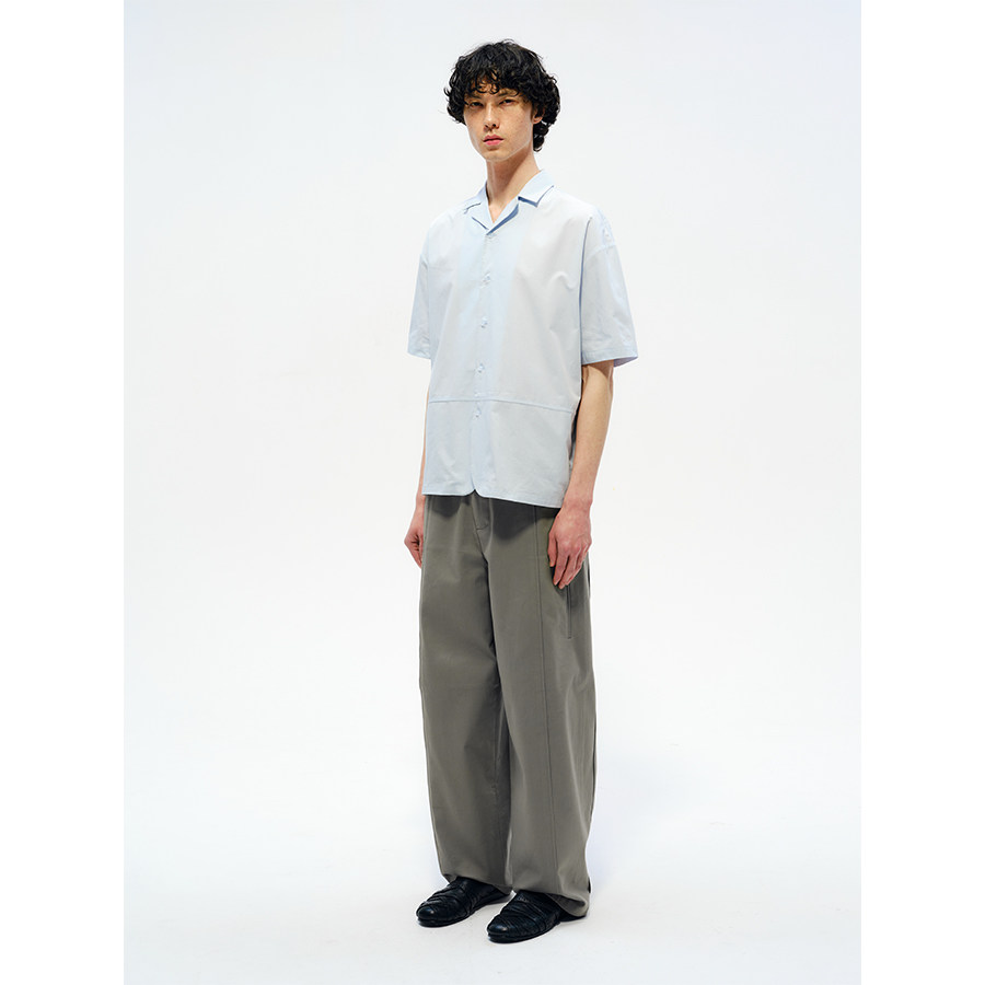 Sairenssei TENCEL CURVED WIDE-LEG PANTS