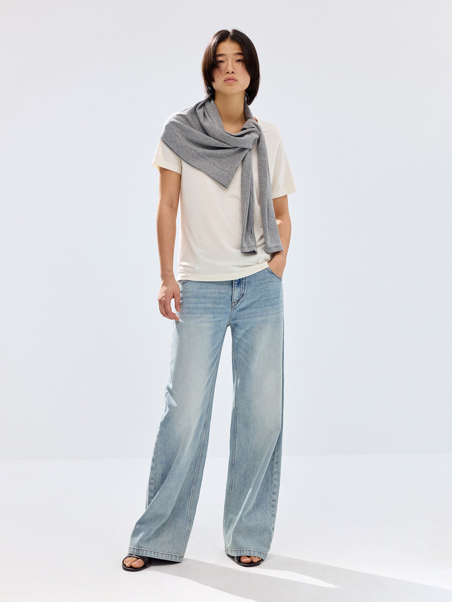 Simple Project Light Blue Wash Jeans