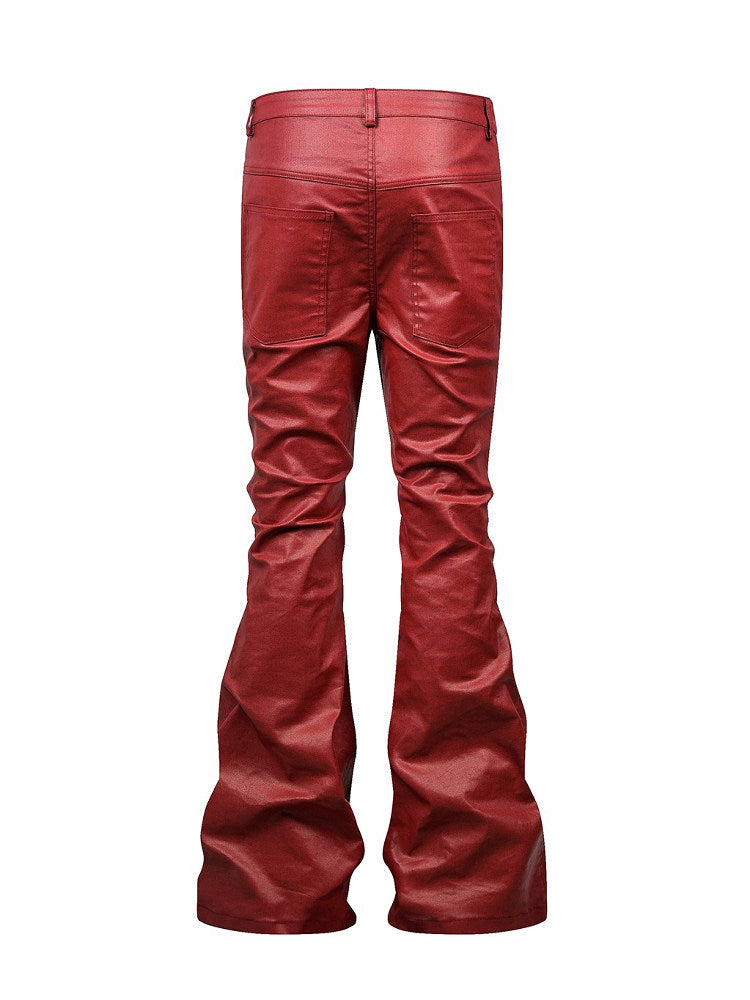 REBEL WAVE 25ss ЯЁD Liquid Metal Red Coated Waxed Jeans