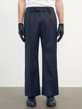 THE PROUDER Mercerized Water-Repellent Wool Minimalist Straight Trousers