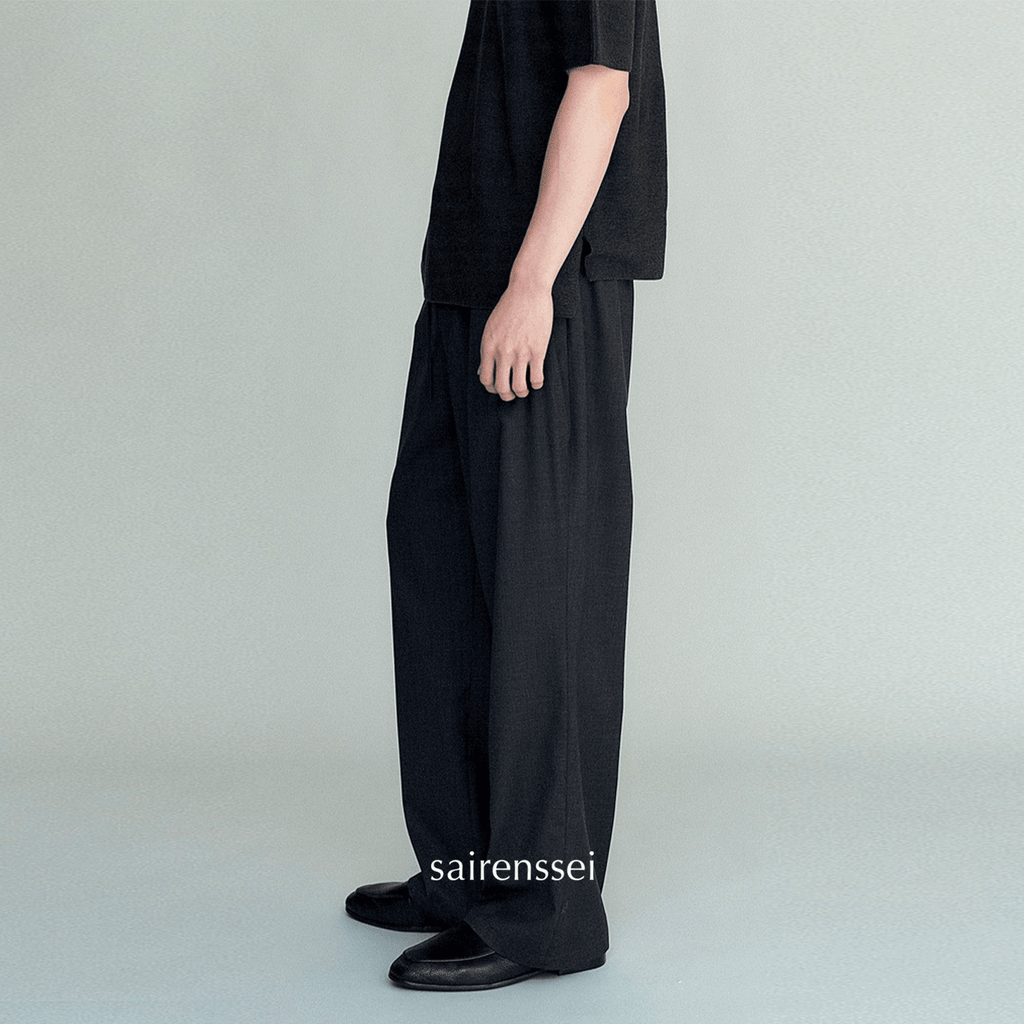 Sairenssei drape straight leg trousers