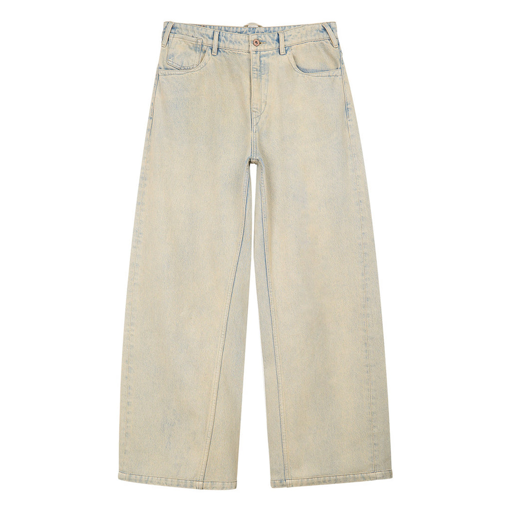 Simple Project Khaki Washed Jeans