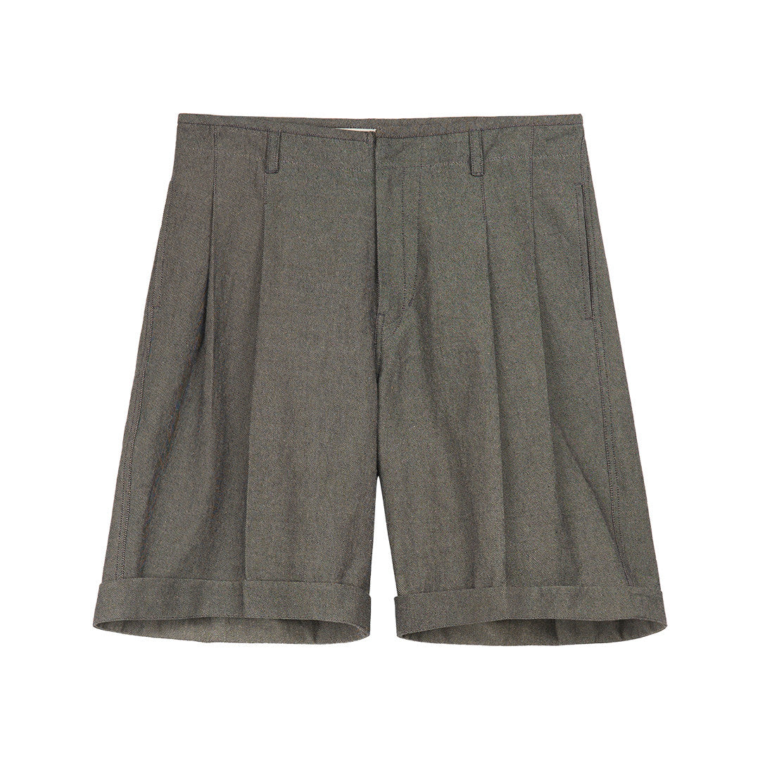 Simple Project Linen-blend Bermuda Shorts