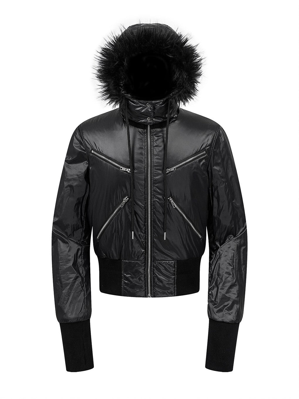REBEL WAVE25FW "DЁL" Hooded Zipper Jacket with Fur Collar
