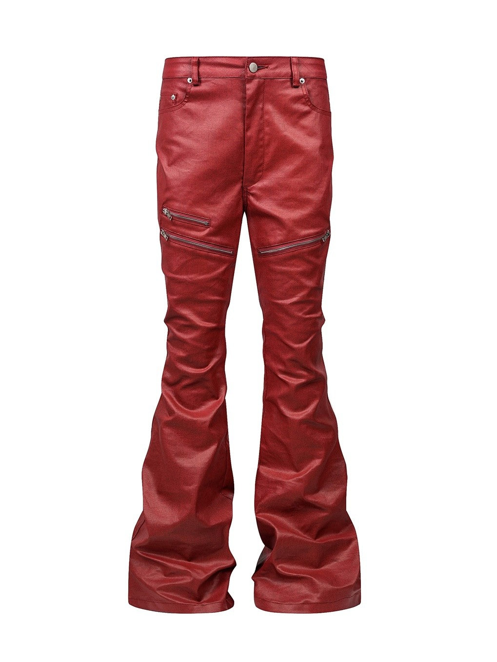 REBEL WAVE 25ss ЯЁD Liquid Metal Red Coated Waxed Jeans