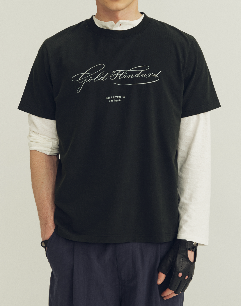 THE PROUDER Enzyme Wash Distressed Printed T-Shirt