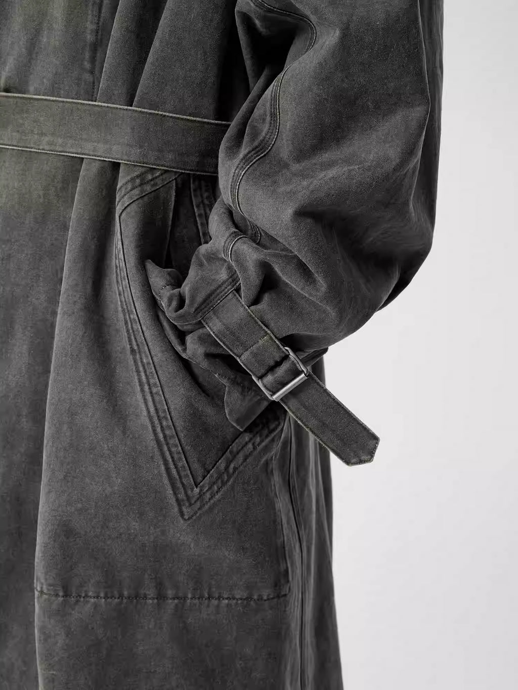 Vanguardia Triple Waistline Paneling Sagging Cotton Sweatpants