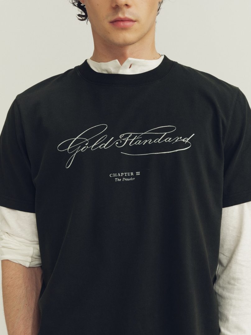 THE PROUDER Enzyme Wash Distressed Printed T-Shirt