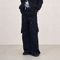 Sairenssei wide-leg cargo pants with double pockets and slits