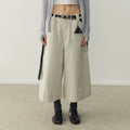 THE PROUDER gray-bottomed white cow logging cropped pants
