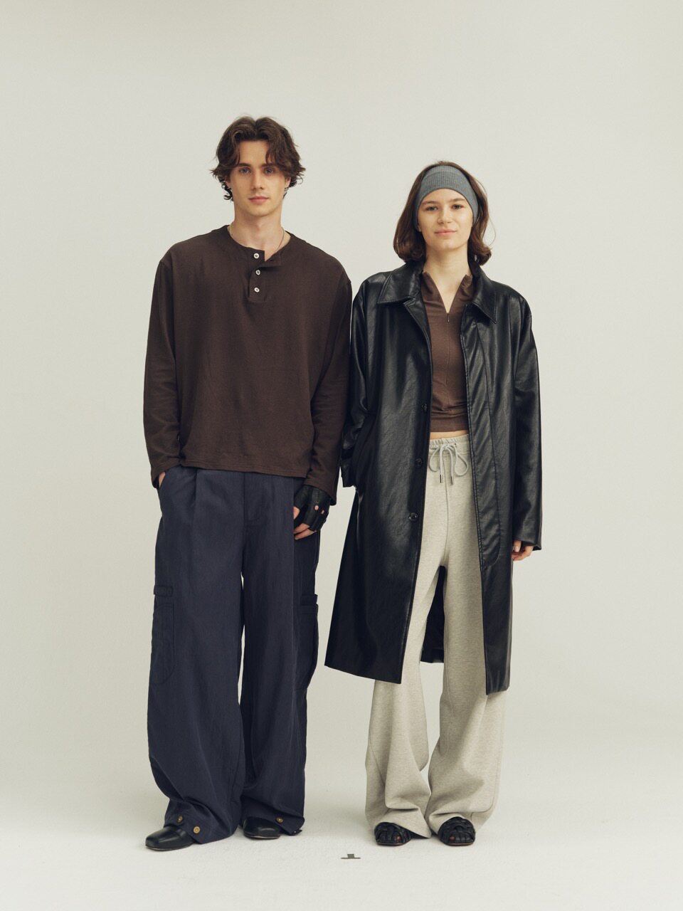 THE PROUDER Linen Cotton Bamboo Joint Simple Henry Shirt