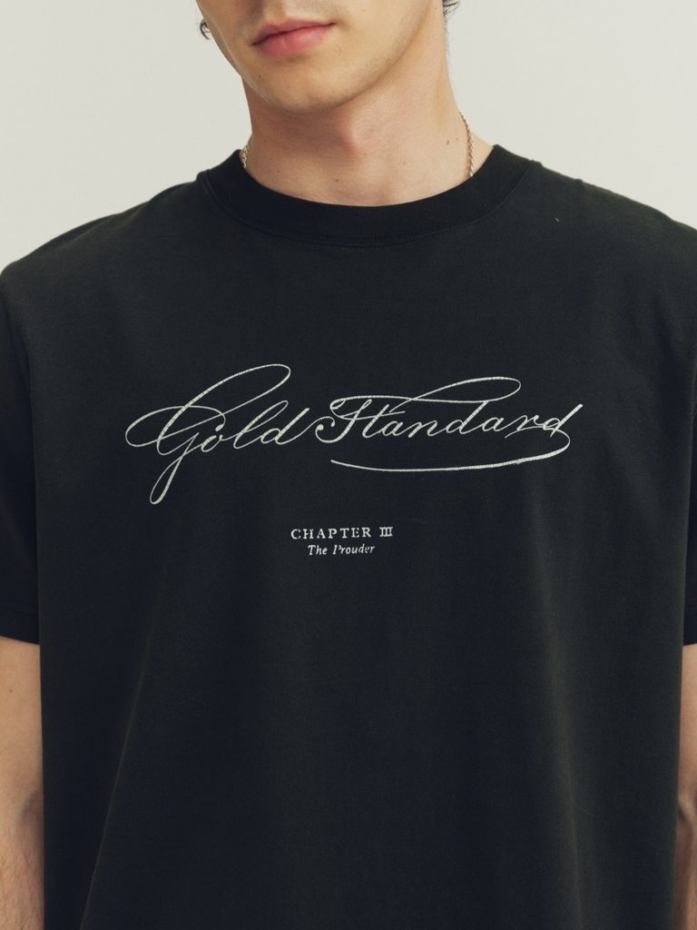 THE PROUDER Enzyme Wash Distressed Printed T-Shirt