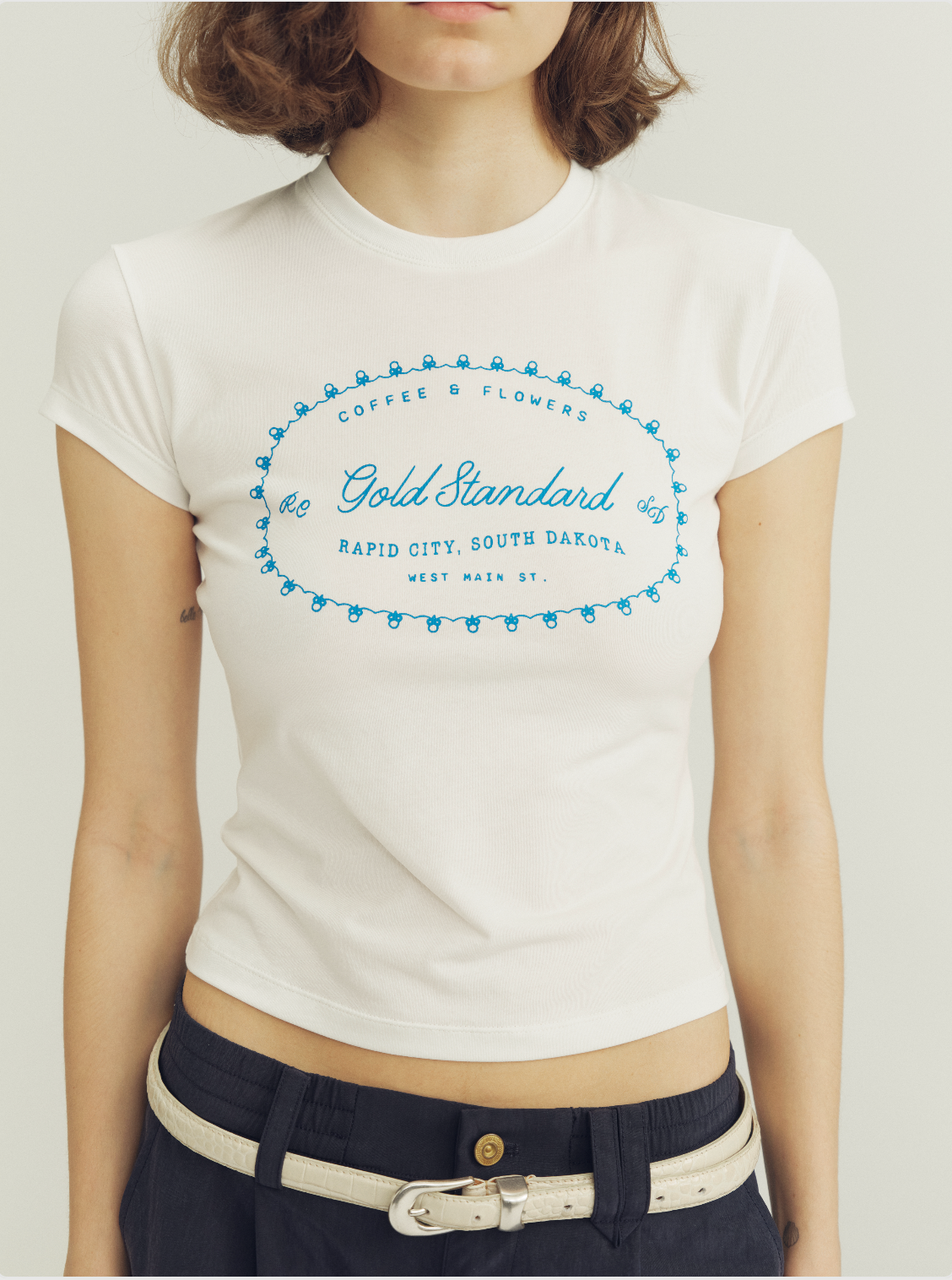 THE PROUDER Retro Print Fitted Women's T-Shirt