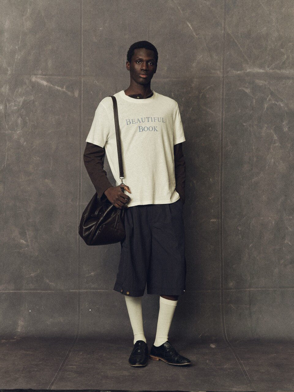 THE PROUDER Linen Cotton Bamboo Print T-Shirt
