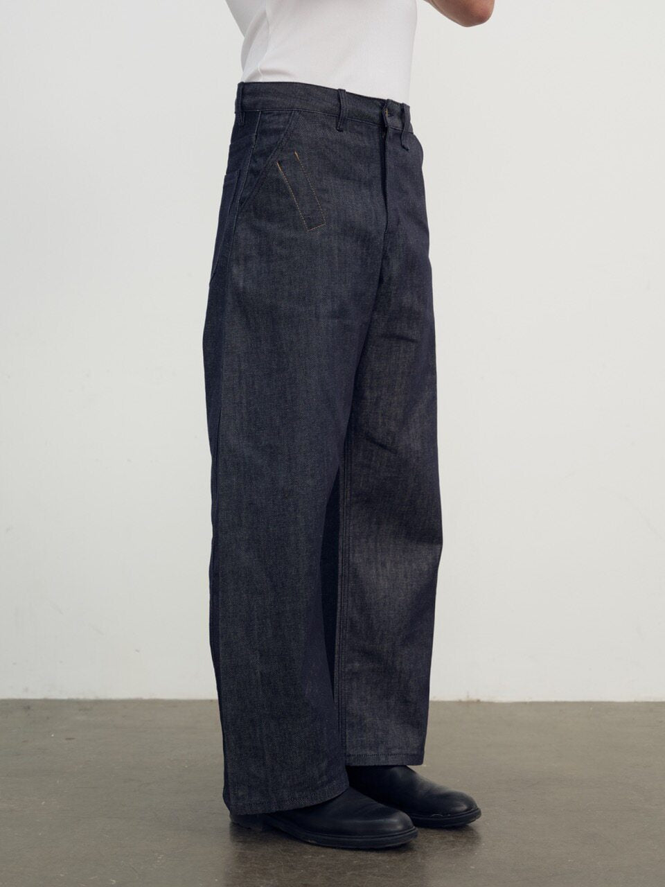 THE PROUDER red-eared original cow three-dimensional cut scimitar jeans