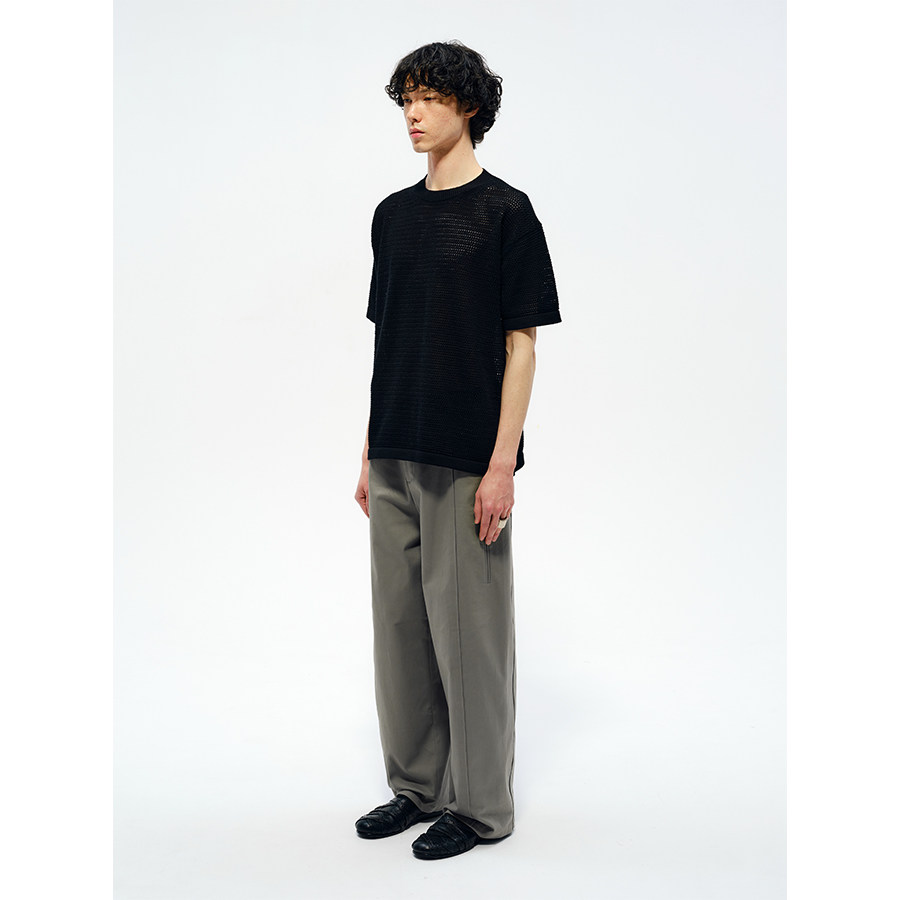 Sairenssei TENCEL CURVED WIDE-LEG PANTS