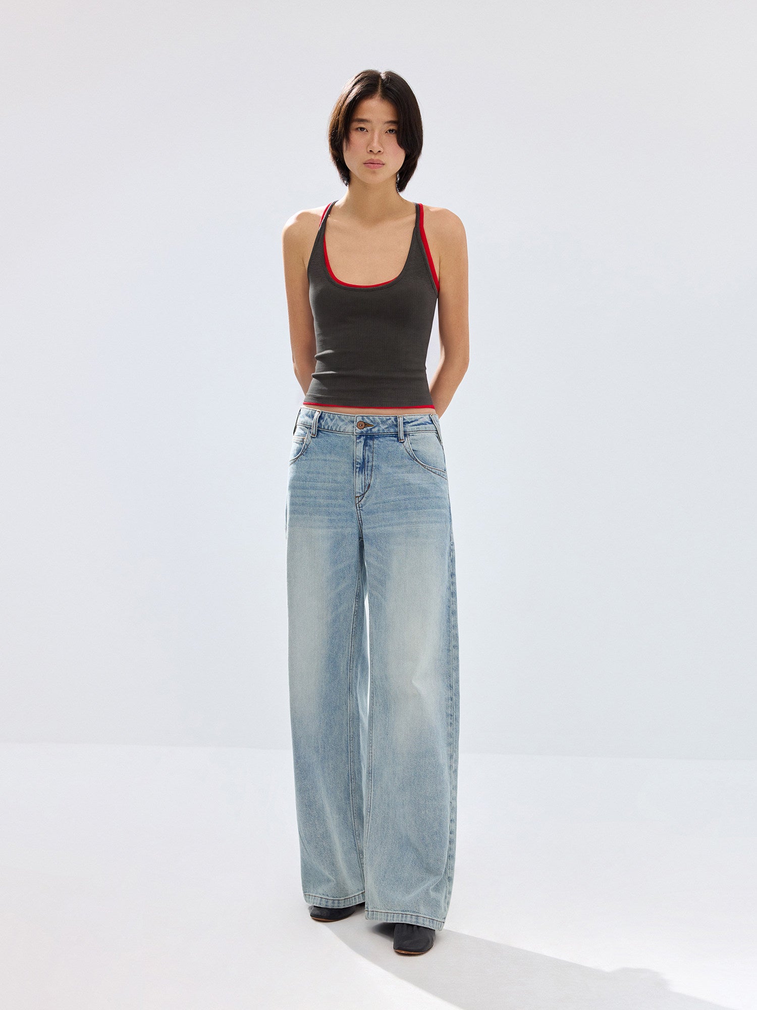 Simple Project Light Blue Wash Jeans