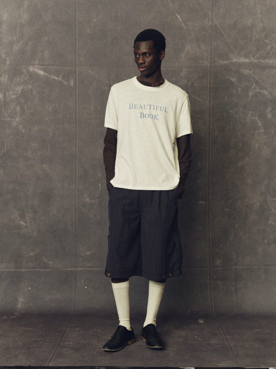 THE PROUDER Linen Cotton Bamboo Print T-Shirt