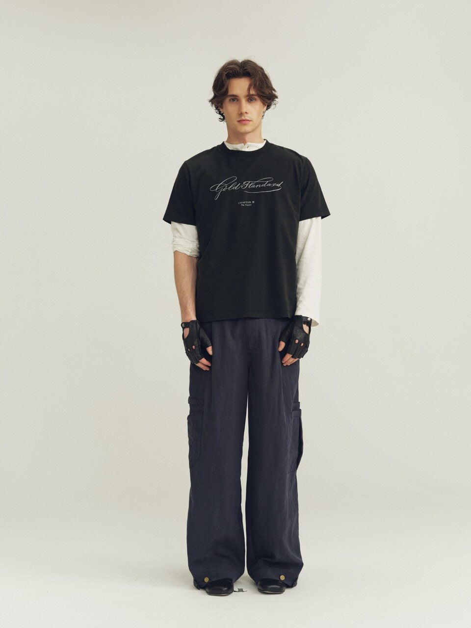 THE PROUDER Enzyme Wash Distressed Printed T-Shirt