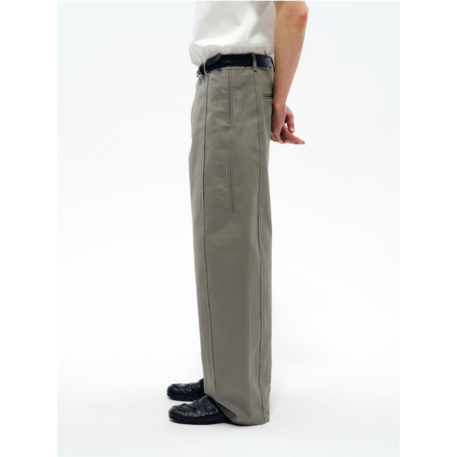 Sairenssei TENCEL CURVED WIDE-LEG PANTS