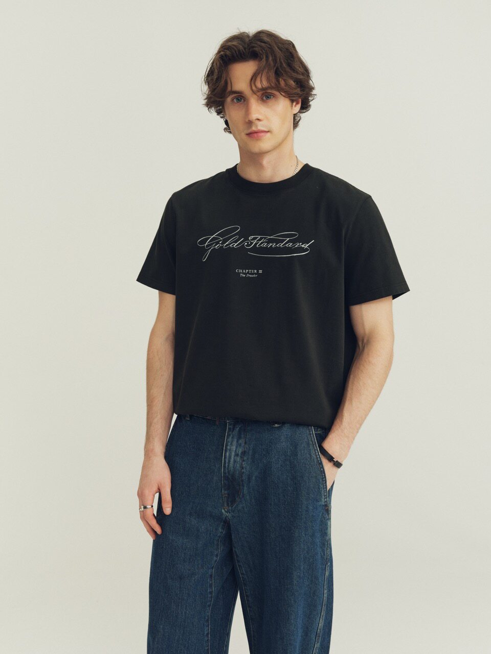 THE PROUDER Enzyme Wash Distressed Printed T-Shirt