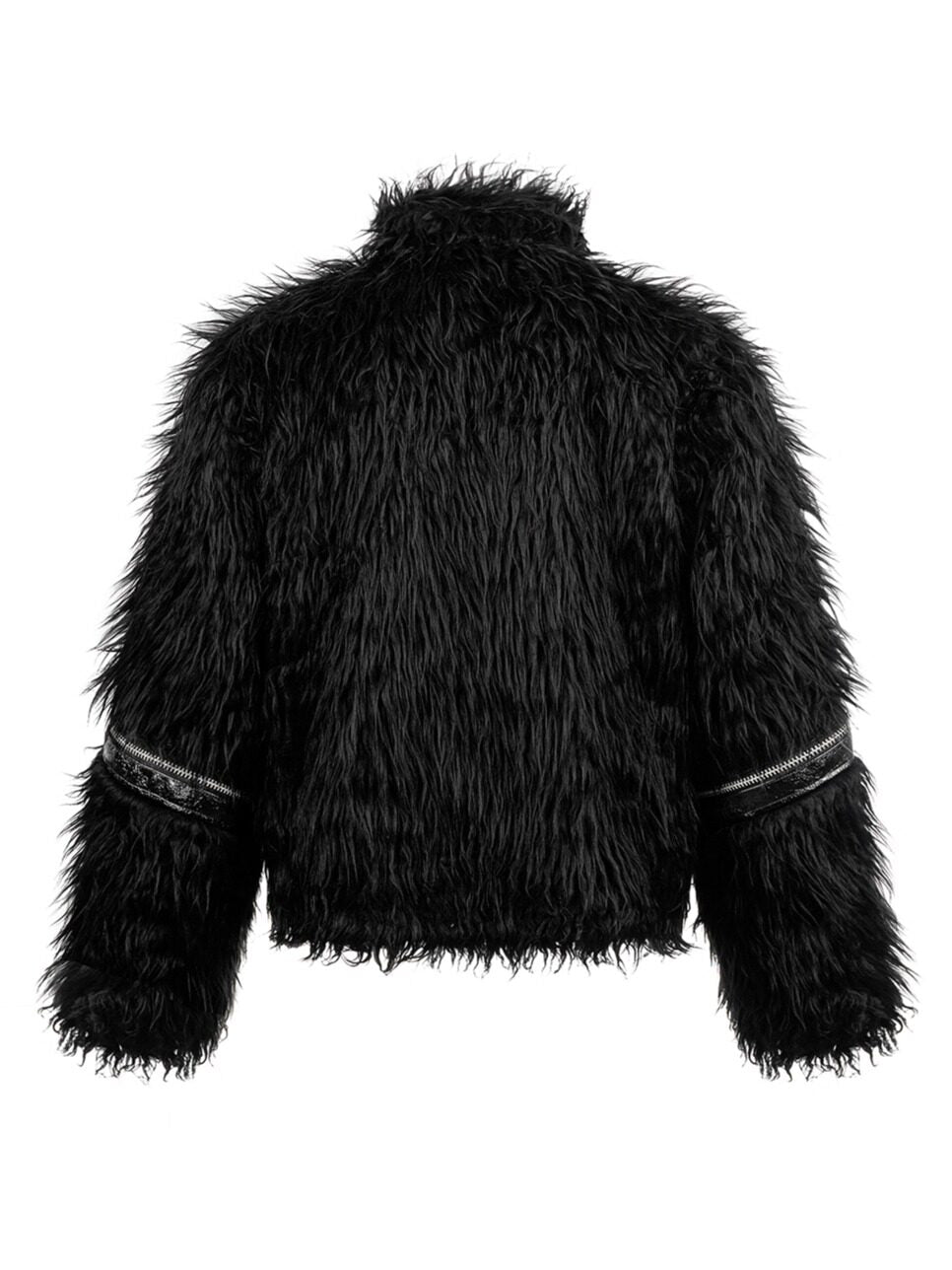 REBEL WAVE25FW "Ж" Patchwork Leather Zipper Fur Jacket