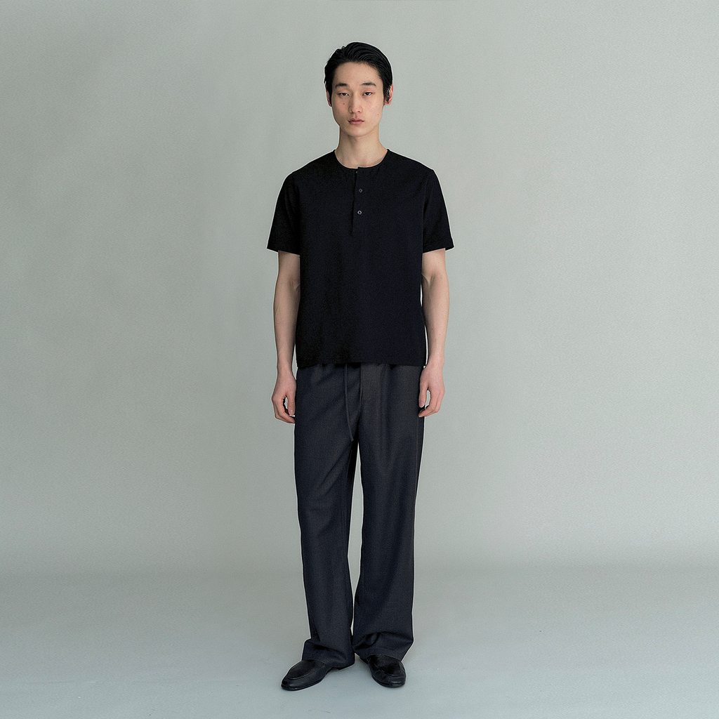 Sairenssei drape straight leg trousers