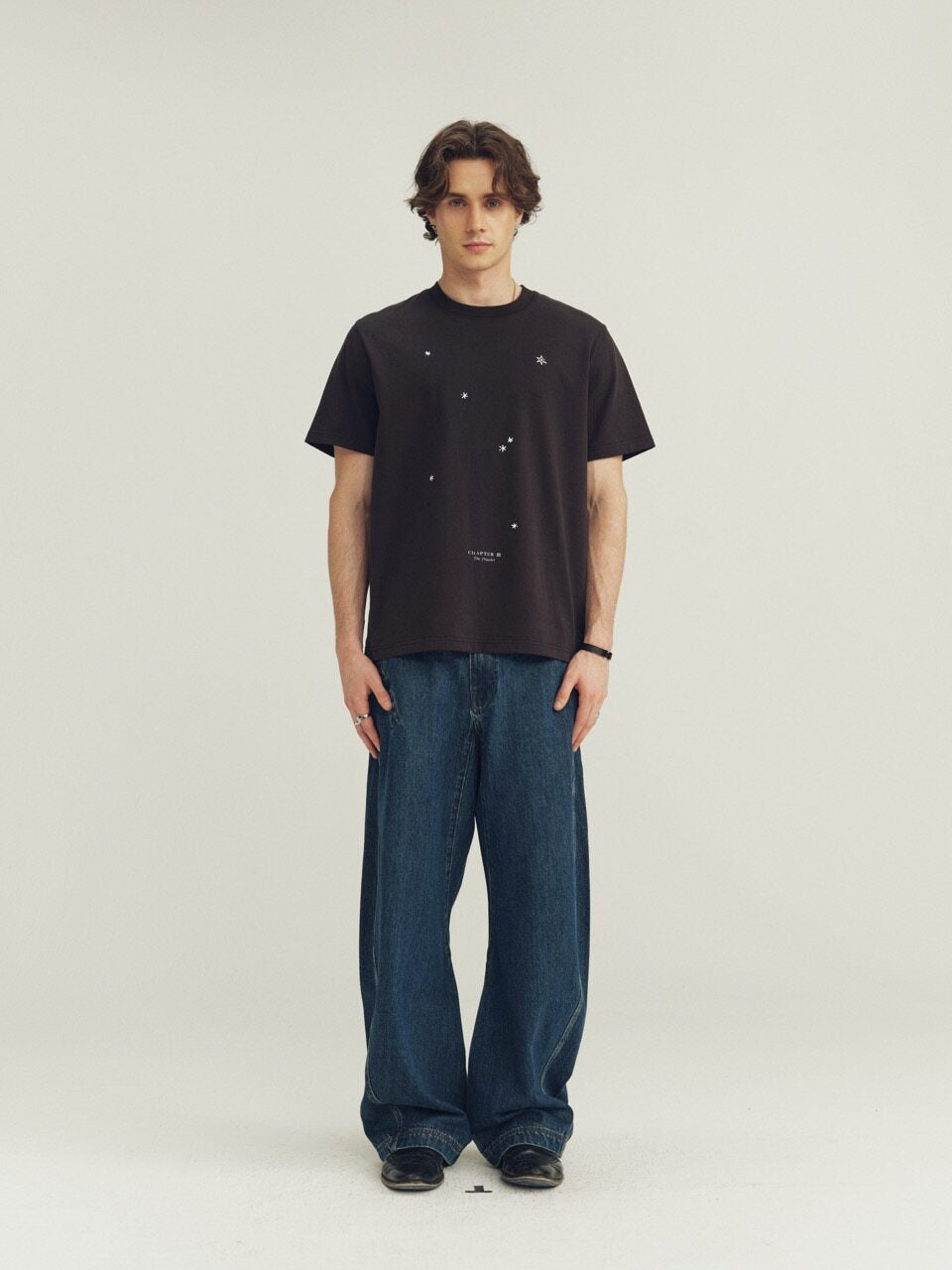 THE PROUDER Enzyme Wash Distressed Printed T-Shirt