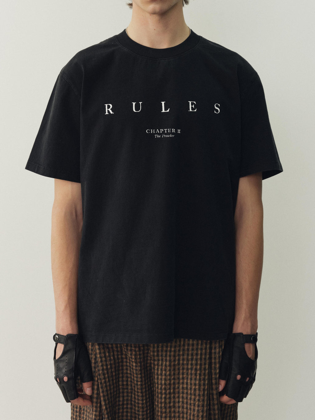THE PROUDER black "RULES" print T-shirt