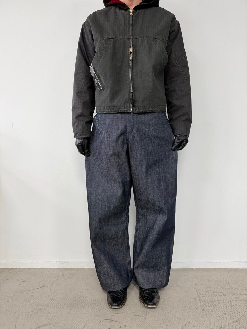 THE PROUDER red-eared original cow three-dimensional cut scimitar jeans