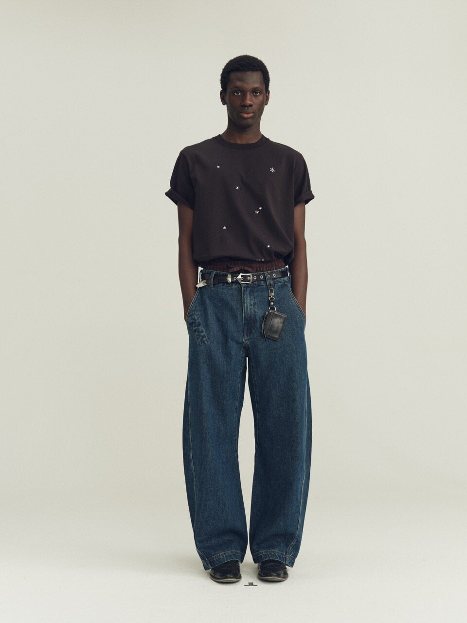 THE PROUDER Enzyme Wash Distressed Printed T-Shirt